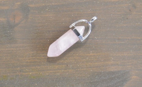 Pendentif Quartz Rose