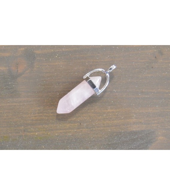 Pendentif Quartz Rose